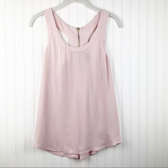 Express Tops - Express pink blush racerback zipper back tank S